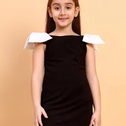 YK Girls Boat Neck Cap Sleeve Sheath Dress-image-32