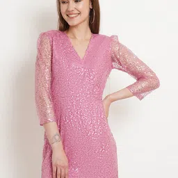 Purple State Pink Sheath Dress-image-34