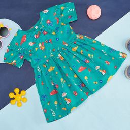 Pantaloons Baby Infants Girls Floral Printed Peter Pan Collar Cotton A-Line Dress-7