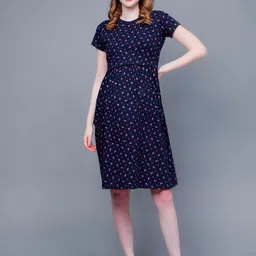 True Shape Floral Printed Cotton Maternity Sheath Dresses-image-22