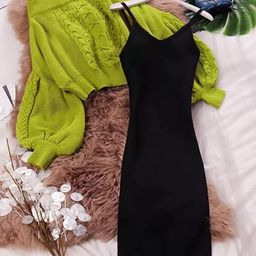 Alamode By Akanksha Renny Luxury Pullover with Dress-image-52