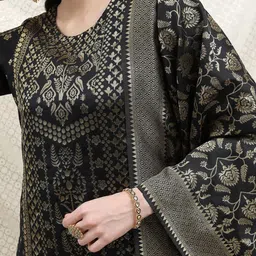 Vishudh Ethnic Motifs Printed Brocade Kurta with Palazzos & Dupatta image 2