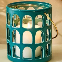 Home Centre Teal Candle Holder-image-60