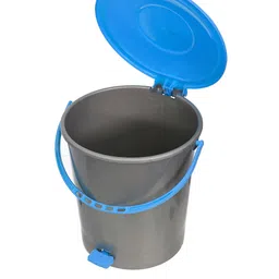 Kuber Industries Set Of 2 Solid 10L Pedal Dustbin With Handle image 4