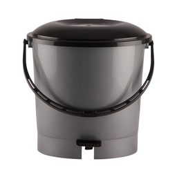 Kuber Industries Set Of 2 Grey & Black Plastic Pedal Dustbin With Handle image 4