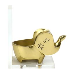 Hind Decor Yellow Elephant Bookend With Holder-53