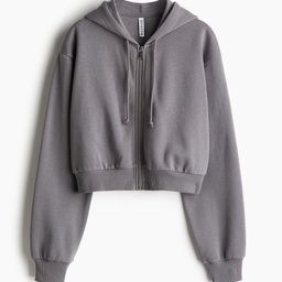 H&M Cropped Zip-Through Hoodie-image-91