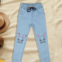 A-Okay Boys High-Rise Acid Wash Embroidered Stretchable Clean Look Jeans-image-34