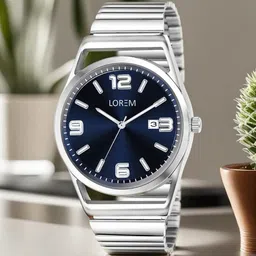 LOREM Men Textured Dial & Stainless Steel Straps Analogue Watch LR154-16