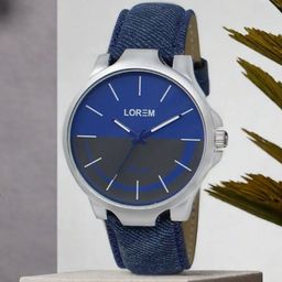 LOREM Men Embellished Dial & Straps Analogue Watch LR24-A image 1