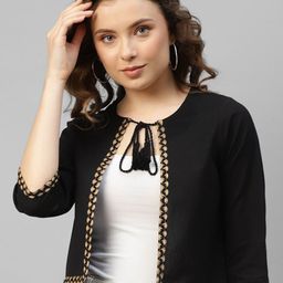 DEEBACO Cotton Crop Tie-Up Shrug-27