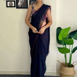 Anouk Pure Georgette Saree-image-34