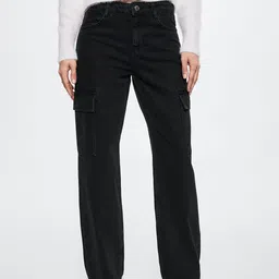 MANGO Women Cotton Low-Rise Cargo Jeans-picture-22