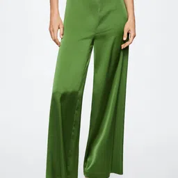MANGO Women Satin-Finish Parallel Trousers-image-73