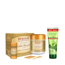 Aryanveda Set Of 24 Carat Gold Bleach Cream 450g & Tea Tree Face Wash 120ml-31