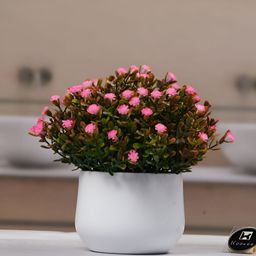 Kookee Pink And Green Artificial Plant With Pot-picture-7