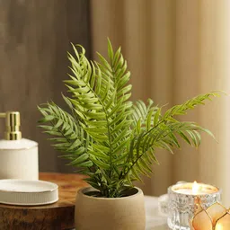 Pure Home and Living  Green Artificial Fern Plant with Pot-image-4