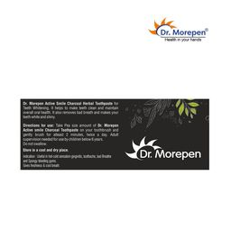 Dr. Morepen Set of 4 Active Smile Charcoal Toothpaste For Teeth Whitening - 100g Each image 3