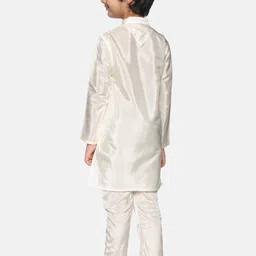Sethukrishna Boys Cream-Coloured Kurta with Pyjamas image 5
