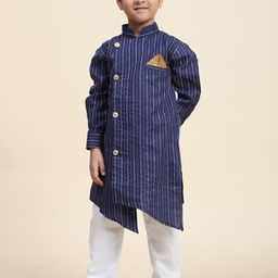 Pro-Ethic STYLE DEVELOPER Boys Striped Sequined Kurta With Pyjamas-8