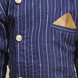 Pro-Ethic STYLE DEVELOPER Boys Striped Sequined Kurta With Pyjamas image 2