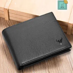 NAPA HIDE Men Black Solid Leather Two Fold Wallet with RFID-27