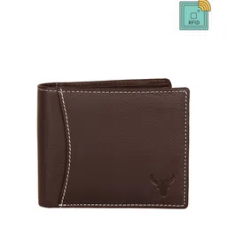 NAPA HIDE Men Brown Solid Leather Two Fold Wallet with RFID-39