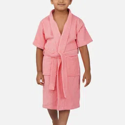 RANGOLI Kids Shawl Collar Pure Cotton 400 GSM Bath Robe-image-17