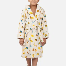 RANGOLI Kids Printed Pure Cotton 400 GSM Belted Bath Robe-image-16
