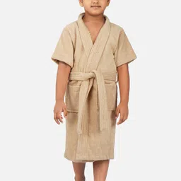 RANGOLI Kids Beige Pure Cotton Super Absorbent 400 GSM Bath Robe-image-77