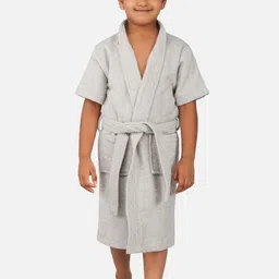 RANGOLI Kids Shawl Collar Pure Cotton 400 GSM Bath Robe-image-88