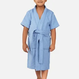 RANGOLI Kids Shawl Collar Pure Cotton 400 GSM Ultra-Soft Bath Robe-50