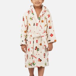 RANGOLI Kids Beige & Orange Printed Pure Cotton Super Absorbent 400 GSM Bath Robe-picture-8