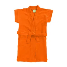 BUMZEE Boys Orange Solid Bath Robe-image-98