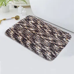 LUXEHOME INTERNATIONAL Hawaii Brown Anti-Skid Bath Rug-image-88