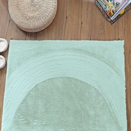 LUXEHOME INTERNATIONAL Blue Polyfiber 1000 GSM Bath Rugs-picture-24