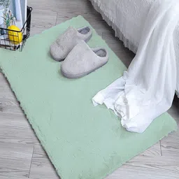 LUXEHOME INTERNATIONAL Blue Polyfiber 1000 GSM Bath Rugs-39