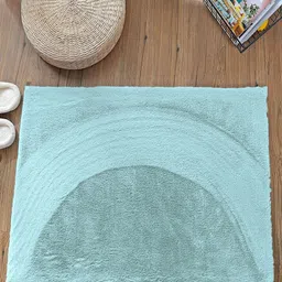 LUXEHOME INTERNATIONAL Blue Polyfiber 1000 GSM Bath Rugs-picture-49