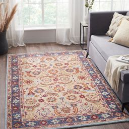 MYTRIDENT Beige  Blue 2600 GSM Hand Tufted 100% Wool Traditional Carpet-21