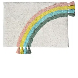 MiArcus Kids White & Pink Cotton Anti-Skid 500 GSM Bath Mat-picture-48