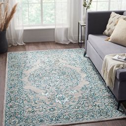 MYTRIDENT Indulgence 2600 GSM GreyBlue Hand Tufted Pure Wool With Cotton Backing Rug-0