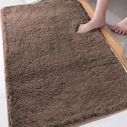 LUXEHOME INTERNATIONAL Vegas Brown 2800 GSM Ultra Soft Microfiber Anti-Skid Bath Rug-10