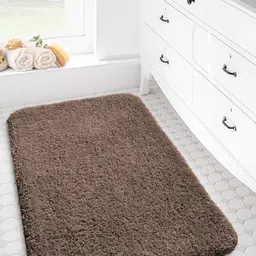 LUXEHOME INTERNATIONAL Vegas Brown 2800 GSM Ultra Soft Microfiber Anti-Skid Bath Rugs-13