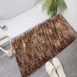 LUXEHOME INTERNATIONAL Brown Textured 1780 GSM Bath Rugs-image-93
