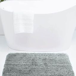 LUXEHOME INTERNATIONAL Vegas Silver-Toned 2800 GSM Microfiber Anti-Skid Bath Rug-7