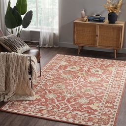 MYTRIDENT Indulgence RedBeige 2600 GSM Hand Tufted 100% Wool with Cotton backing Rug-13