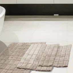 MASPAR Color Art Slab Cream Colored 1634 GSM Cotton Large Bath Rugs-image-83