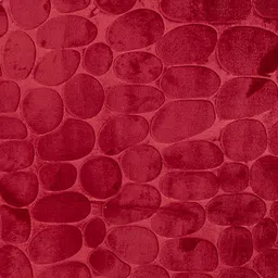 MARKET99 Red Self-Design Rectangular Bath Rugs image 4