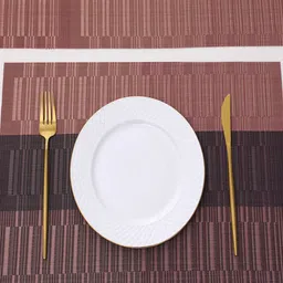 HOKIPO 5 Pieces Rust Red Table Placemats with Runner image 2