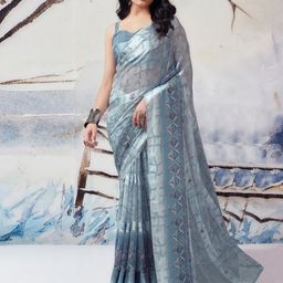 Sanwariya Silk Abstract Printed Pure Georgette Bagh Saree-image-88